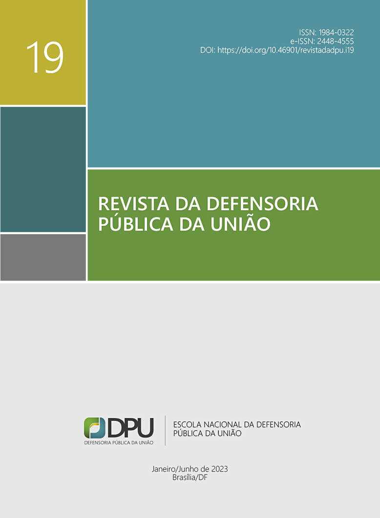 					Visualizar v. 19 n. 19 (2023): Revista da Defensoria Pública da União
				